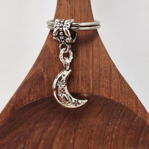 Moon Charm Keychain Celestial Keyring